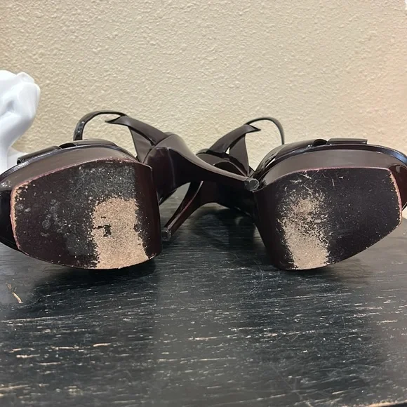 💜❤️ Saint Laurent YSL Patent Leather Tribute Heels💜❤️RARE HTF COLOR•VVEUC $1495 - Picture 7 of 13